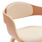 vidaXL Sillas de comedor 2 unidades madera curvada y cuero sintético vidaXL Sillas de comedor 2 unidades madera curvada y cuero sintético