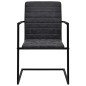 vidaXL Sillas de comedor voladizas 2 unidades cuero sintético negro vidaXL Sillas de comedor voladizas 2 unidades cuero sintético negro