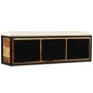 vidaXL Banco de almacenamiento 3 cajones madera de mango 120x30x40 cm vidaXL Banco de almacenamiento 3 cajones madera de mango 120x30x40 cm
