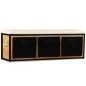 vidaXL Banco de almacenamiento 3 cajones madera de mango 120x30x40 cm vidaXL Banco de almacenamiento 3 cajones madera de mango 120x30x40 cm