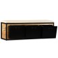 vidaXL Banco de almacenamiento 3 cajones madera de mango 120x30x40 cm vidaXL Banco de almacenamiento 3 cajones madera de mango 120x30x40 cm