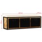 vidaXL Banco de almacenamiento 3 cajones madera de mango 120x30x40 cm vidaXL Banco de almacenamiento 3 cajones madera de mango 120x30x40 cm