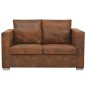vidaXl Sofa de 2 plazas 137x73x82 cm piel de ante artificial vidaXl Sofa de 2 plazas 137x73x82 cm piel de ante artificial