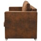 vidaXl Sofa de 2 plazas 137x73x82 cm piel de ante artificial vidaXl Sofa de 2 plazas 137x73x82 cm piel de ante artificial