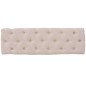 vidaXL Banco de madera maciza y lino blanco crema 110x38x48 cm 