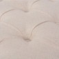 vidaXL Banco de madera maciza y lino blanco crema 110x38x48 cm 