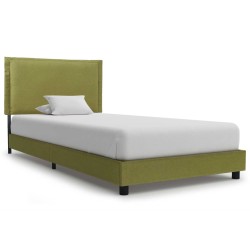 vidaXL Estructura de cama de tela verde 90x200 cm