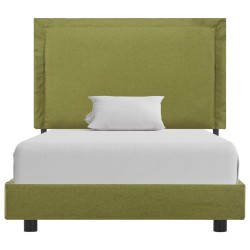 vidaXL Estructura de cama de tela verde 90x200 cm