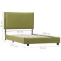 vidaXL Estructura de cama de tela verde 90x200 cm vidaXL Estructura de cama de tela verde 90x200 cm