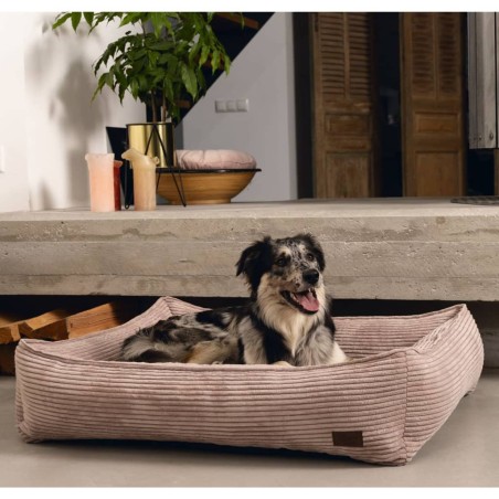 Designed by Lotte Cesta para perros estriada rosa 65x60x20 cm 