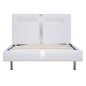 vidaXL Estructura de cama con LED de cuero sintético blanco 90x200 cm vidaXL Estructura de cama con LED de cuero sintético blanco 90x200 cm