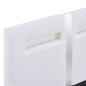 vidaXL Estructura de cama con LED de cuero sintético blanco 90x200 cm vidaXL Estructura de cama con LED de cuero sintético blanco 90x200 cm