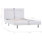 vidaXL Estructura de cama con LED de cuero sintético blanco 90x200 cm vidaXL Estructura de cama con LED de cuero sintético blanco 90x200 cm