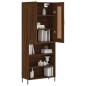 vidaXL Aparador alto madera contrachapada marrón roble 69,5x34x180 cm vidaXL Aparador alto madera contrachapada marrón roble 69,5x34x180 cm
