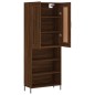 vidaXL Aparador alto madera contrachapada marrón roble 69,5x34x180 cm vidaXL Aparador alto madera contrachapada marrón roble 69,5x34x180 cm