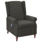 vidaXL Sillón reclinable de masaje tela gris oscuro vidaXL Sillón reclinable de masaje tela gris oscuro