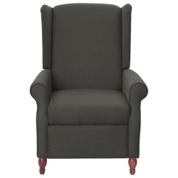 vidaXL Sillón reclinable de masaje tela gris oscuro