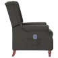 vidaXL Sillón reclinable de masaje tela gris oscuro vidaXL Sillón reclinable de masaje tela gris oscuro