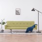 vidaXL Sofá cama con reposabrazos de poliéster verde vidaXL Sofá cama con reposabrazos de poliéster verde