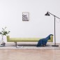 vidaXL Sofá cama con reposabrazos de poliéster verde vidaXL Sofá cama con reposabrazos de poliéster verde