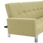 vidaXL Sofá cama con reposabrazos de poliéster verde vidaXL Sofá cama con reposabrazos de poliéster verde
