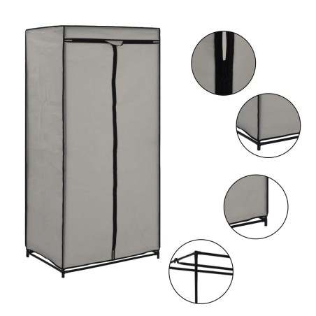 vidaXL Armario gris 75x50x160 cm