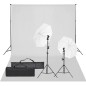 vidaXL Kit de estudio fotográfico con set de luces y fondo vidaXL Kit de estudio fotográfico con set de luces y fondo