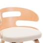 vidaXL Sillas de comedor 2 uds madera curvada y cuero sintético crema vidaXL Sillas de comedor 2 uds madera curvada y cuero sintético crema