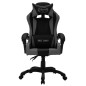 vidaXL Silla gaming con luces LED RGB cuero sintético gris y negro vidaXL Silla gaming con luces LED RGB cuero sintético gris y negro