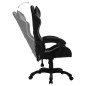 vidaXL Silla gaming con luces LED RGB cuero sintético gris y negro vidaXL Silla gaming con luces LED RGB cuero sintético gris y negro