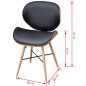 vidaXL Sillas de comedor 6 unidades madera curvada y cuero sintético vidaXL Sillas de comedor 6 unidades madera curvada y cuero sintético