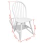 vidaXL Sillas de comedor 6 unidades madera maciza de caucho blanca vidaXL Sillas de comedor 6 unidades madera maciza de caucho blanca