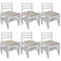 vidaXL Sillas de comedor 6 unidades madera maciza y terciopelo blanco vidaXL Sillas de comedor 6 unidades madera maciza y terciopelo blanco