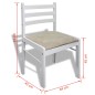 vidaXL Sillas de comedor 6 unidades madera maciza y terciopelo blanco vidaXL Sillas de comedor 6 unidades madera maciza y terciopelo blanco
