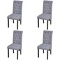 vidaXL Sillas de comedor 4 unidades tela gris claro vidaXL Sillas de comedor 4 unidades tela gris claro