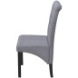 vidaXL Sillas de comedor 4 unidades tela gris claro vidaXL Sillas de comedor 4 unidades tela gris claro