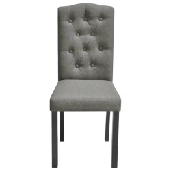 vidaXL Sillas de comedor 6 unidades de tela gris