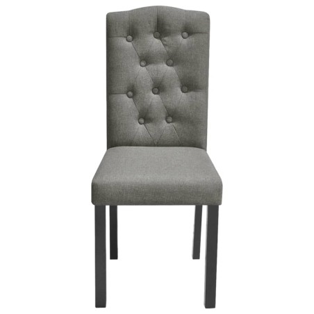 vidaXL Sillas de comedor 6 unidades de tela gris