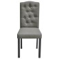 vidaXL Sillas de comedor 6 unidades de tela gris vidaXL Sillas de comedor 6 unidades de tela gris