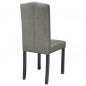 vidaXL Sillas de comedor 6 unidades de tela gris vidaXL Sillas de comedor 6 unidades de tela gris