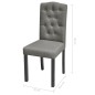 vidaXL Sillas de comedor 6 unidades de tela gris vidaXL Sillas de comedor 6 unidades de tela gris