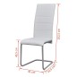 vidaXL Sillas voladizas de comedor 6 unidades cuero sintético blanco vidaXL Sillas voladizas de comedor 6 unidades cuero sintético blanco