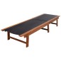vidaXL Tumbona con mesita 2 unidades madera maciza acacia y textilene vidaXL Tumbona con mesita 2 unidades madera maciza acacia y textilene