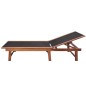 vidaXL Tumbona con mesita 2 unidades madera maciza acacia y textilene vidaXL Tumbona con mesita 2 unidades madera maciza acacia y textilene