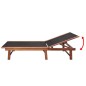 vidaXL Tumbona con mesita 2 unidades madera maciza acacia y textilene vidaXL Tumbona con mesita 2 unidades madera maciza acacia y textilene