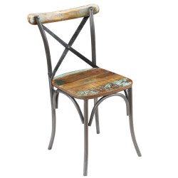 vidaXL Sillas de comedor 6 unidades madera maciza reciclada 