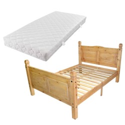 vidaXL Cama con colchón Mexican Pine Corona 160x200 cm