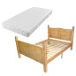 vidaXL Cama con colchón Mexican Pine Corona 160x200 cm