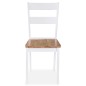 vidaXL Sillas de comedor 6 unidades madera de caucho blancas