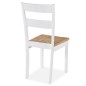vidaXL Sillas de comedor 6 unidades madera de caucho blancas